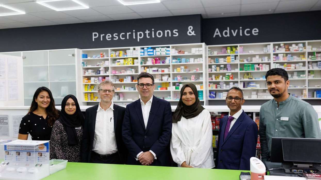 Burnham visits Green Light Pharmacy