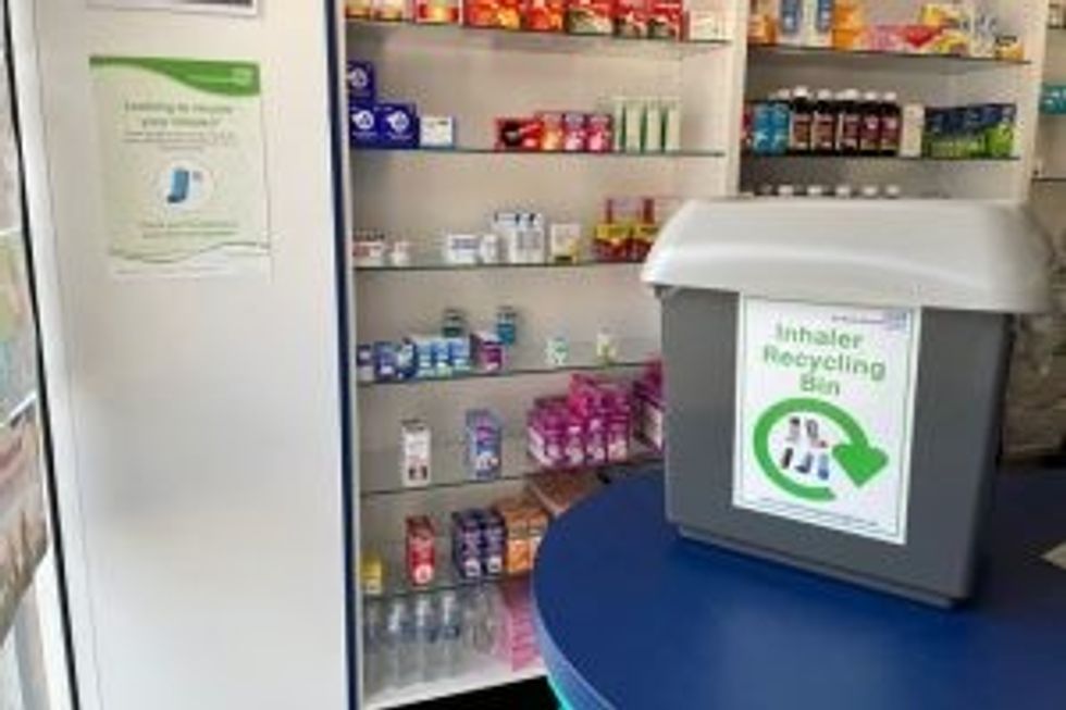 Inhaler Recycling Bin Community Pharmacy