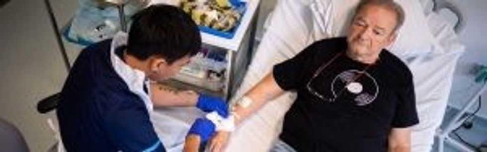 Janusz Racz a 67 year old lung cancer patient from London was the first participant to receive this new vaccine