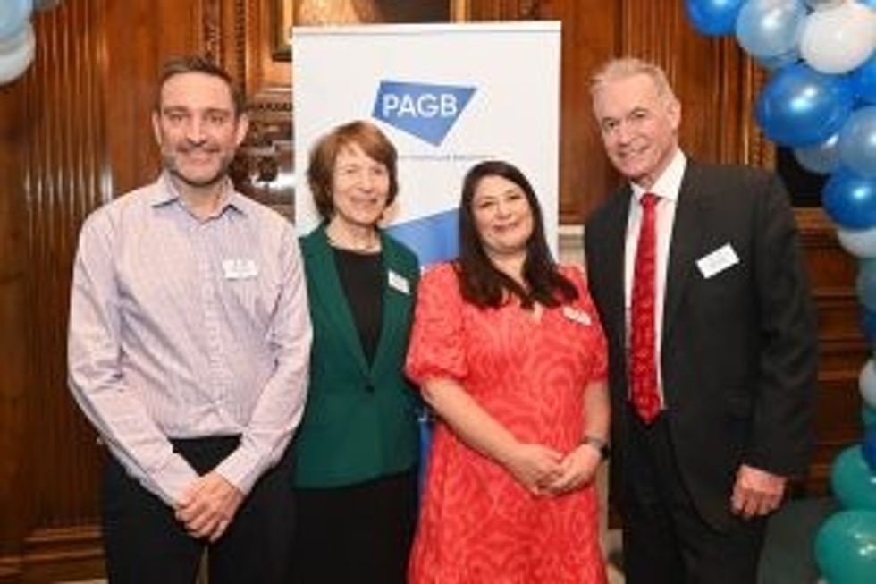 L R Pharmacist Mark Burdon Dr June Raine Michelle Riddalls and Dr Hilary Jones