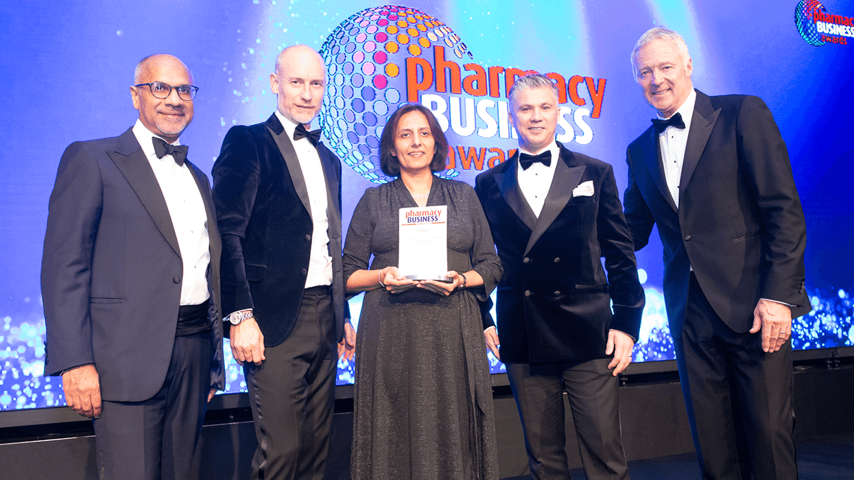 Patient care award at the Pharmacy Business Awards