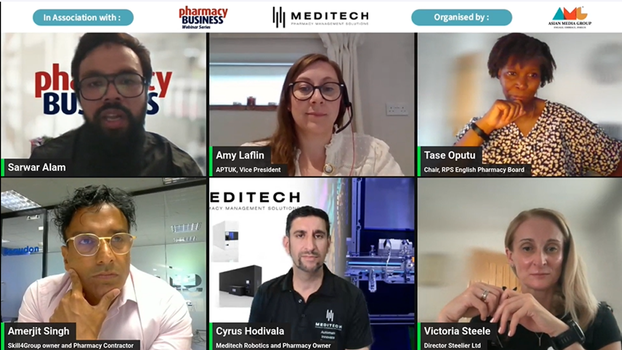 Pharmacy team at webinar discussing NHS skills mix