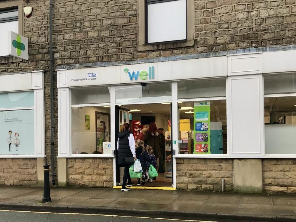 Queue at Well pharmacy Barnoldswick