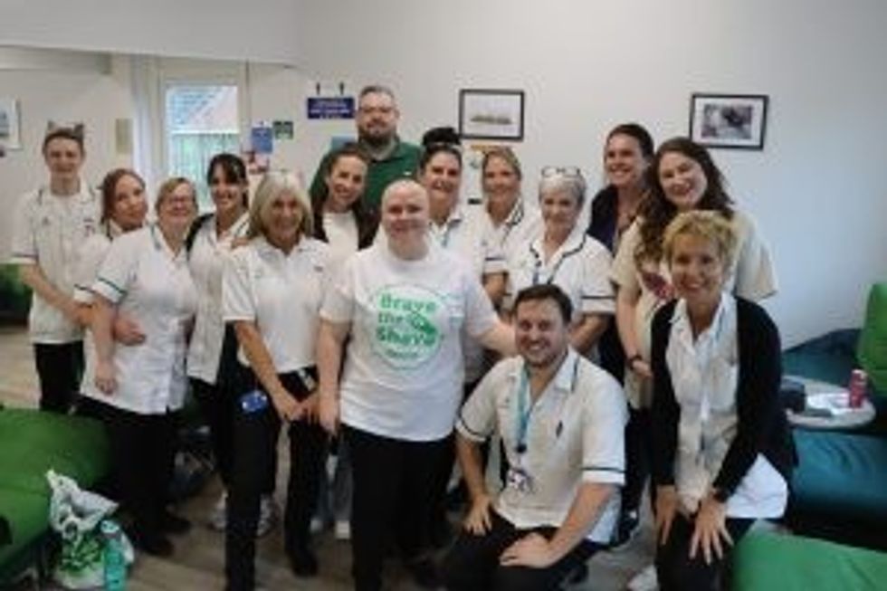 Sam with her colleagues at the University Hospital of North Tees