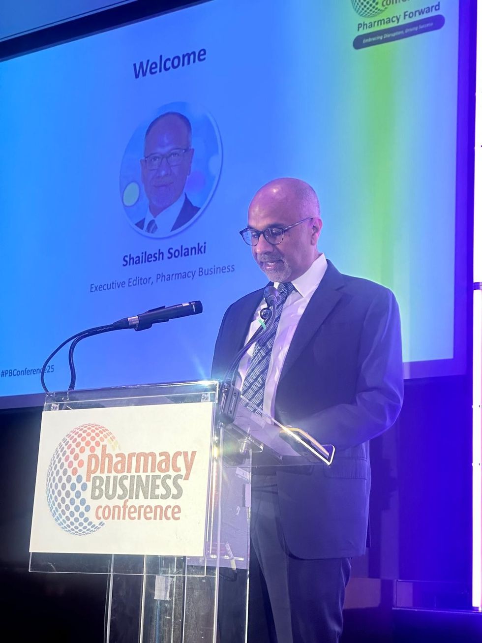 Shailesh Solanki, Pharmacy Business Executive Editor, at 2025 Pharmacy Business Conference