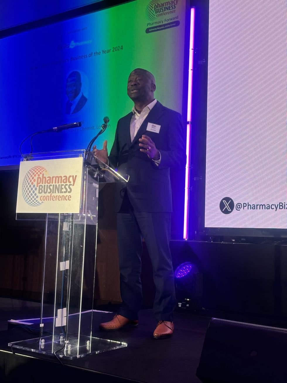 Wole Ososami, Lead Pharmacist at Westbury Chemist, winner of Pharmacy Business of the Year 2024