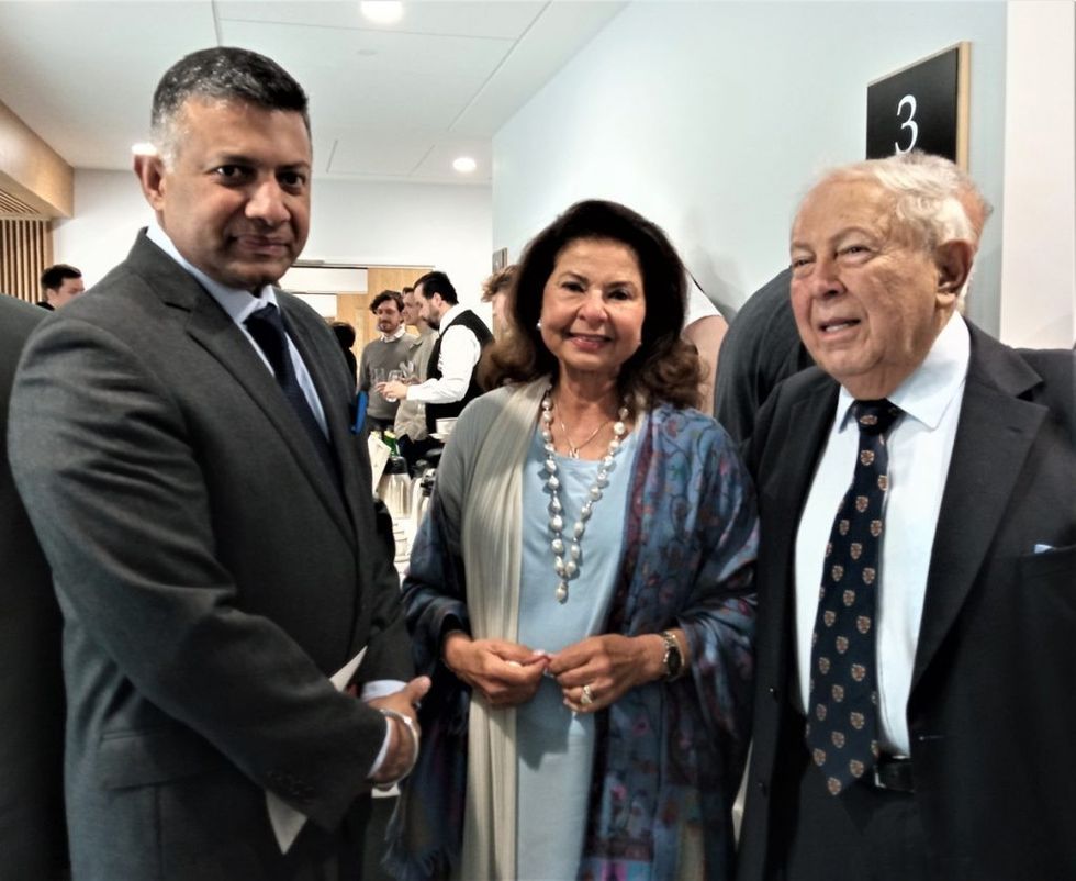 Yusuf Hamied Court opening. Vikram Doraiswami Farida Hamied. Yusuf Hamied 1 May 2023