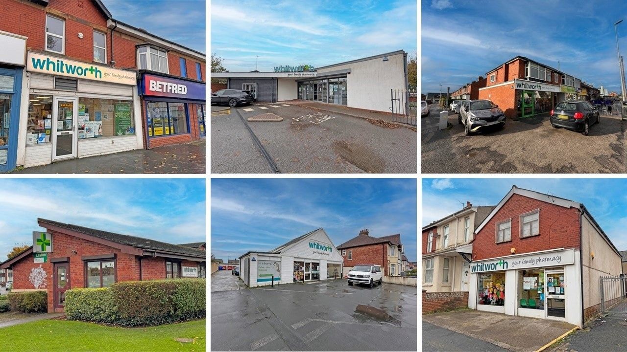 Whitworth Chemists Prime Pharmacies in Blackpool for Sale